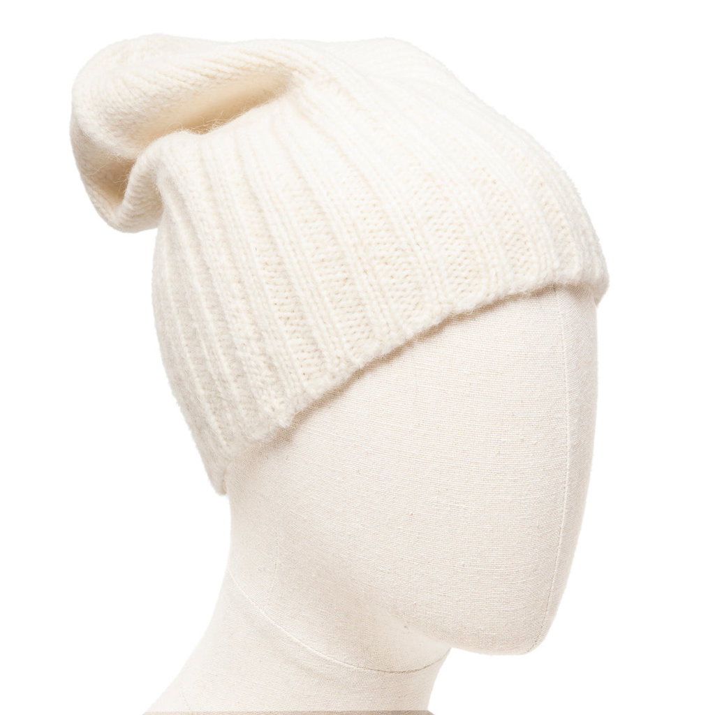 Alpaca Hand Knit Flat Hat