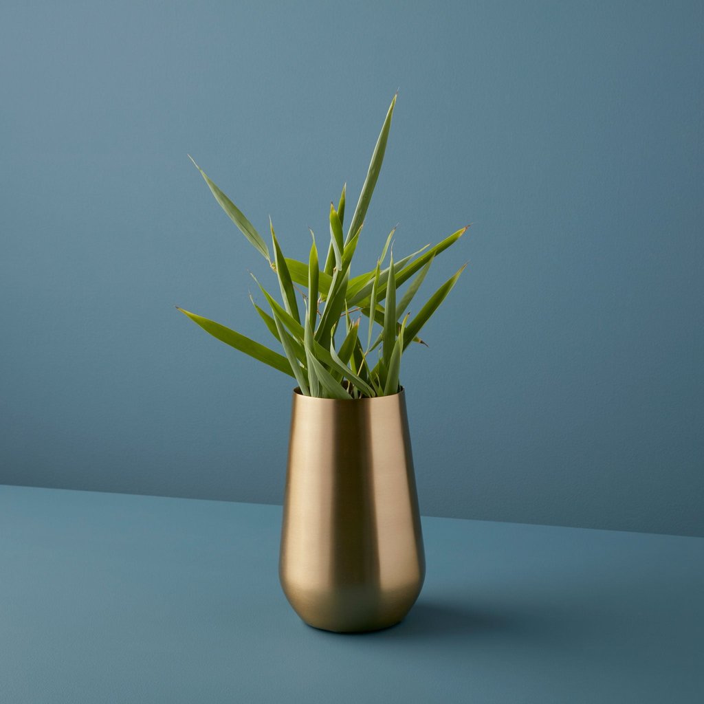 Satin Gold Vase SLATE