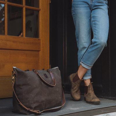 WAXED CANVAS TOTE BAG — RED HOUSE