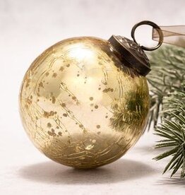 3" Crackle Glass Round Ornament