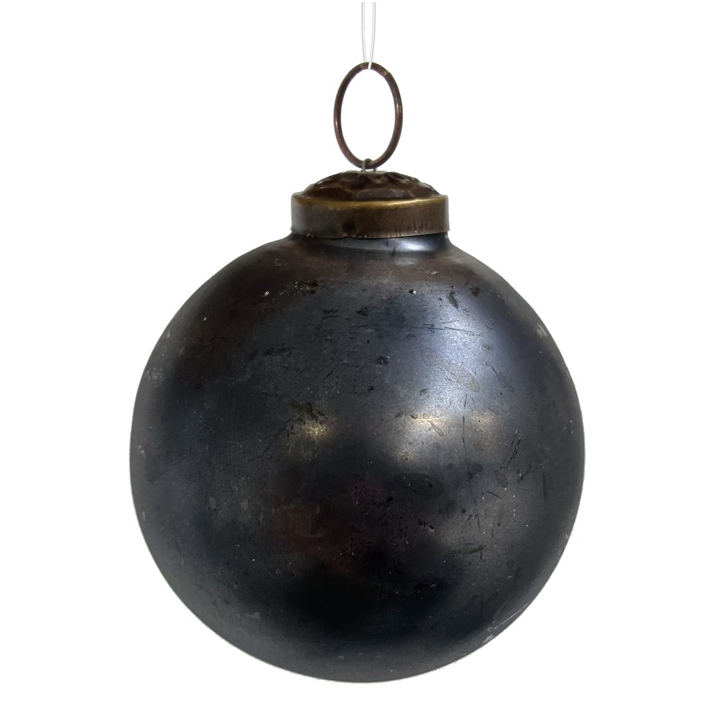 Aged Matte Black Ornament