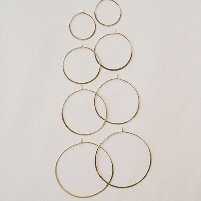 Hammered Hoop Earrings