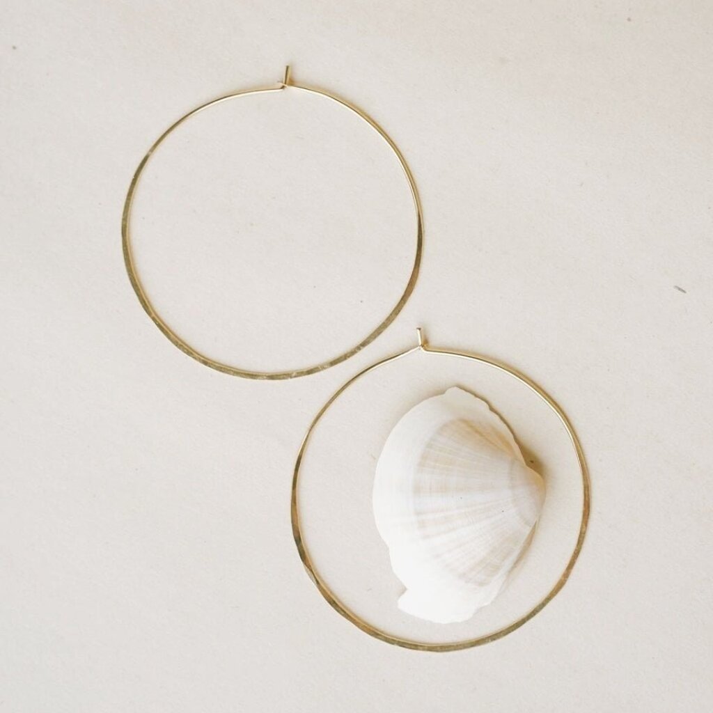 Hammered Hoop Earrings