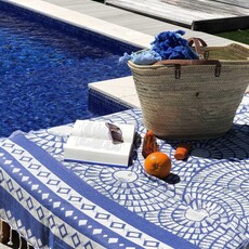Beach Basket with Leather Straps