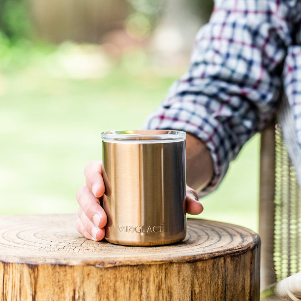 Whiskey Glass With Insulated Stainless Steel Sleeve