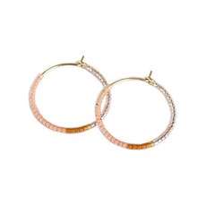 Ombre Beaded Hoops