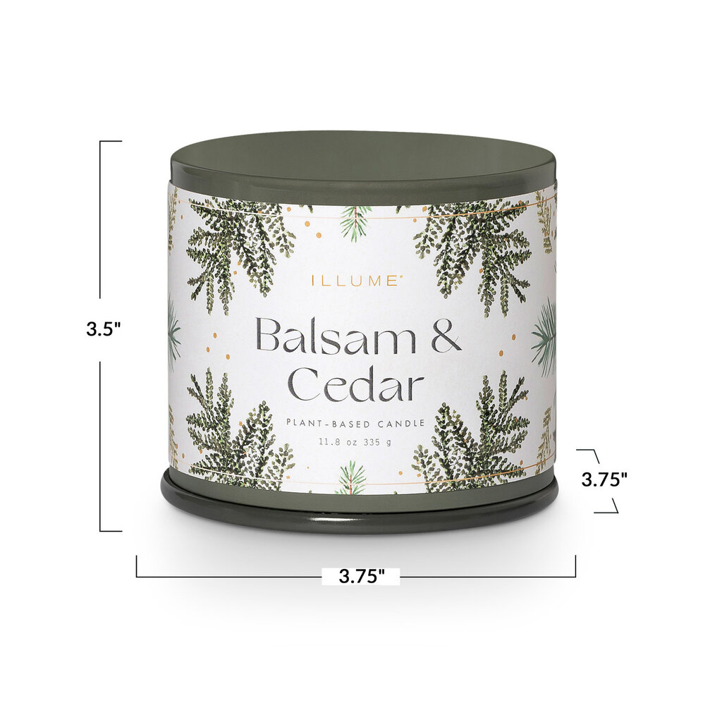 Illume Balsam & Cedar Large Tin Candle