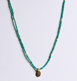 Green Onyx Charm Necklace