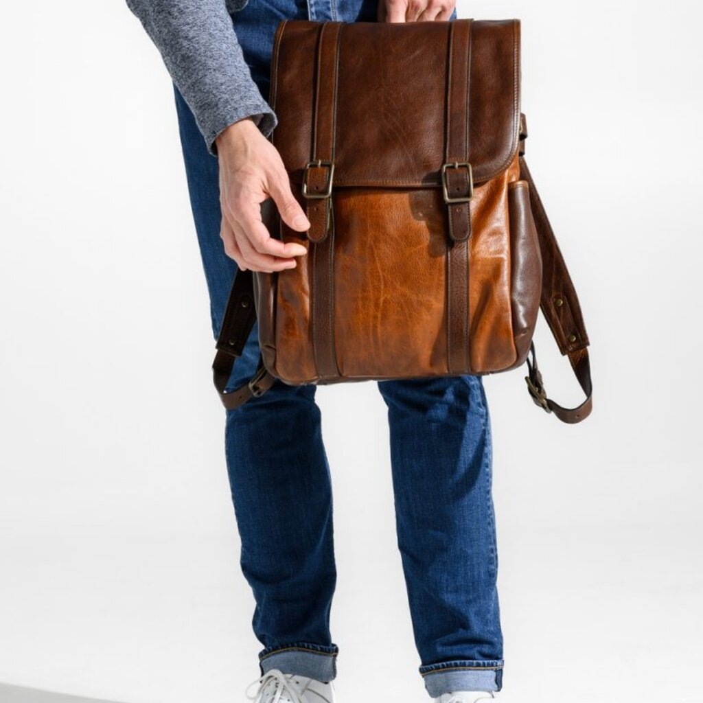 Moore & Giles Crews Backpack Titan Milled Honey SLATE