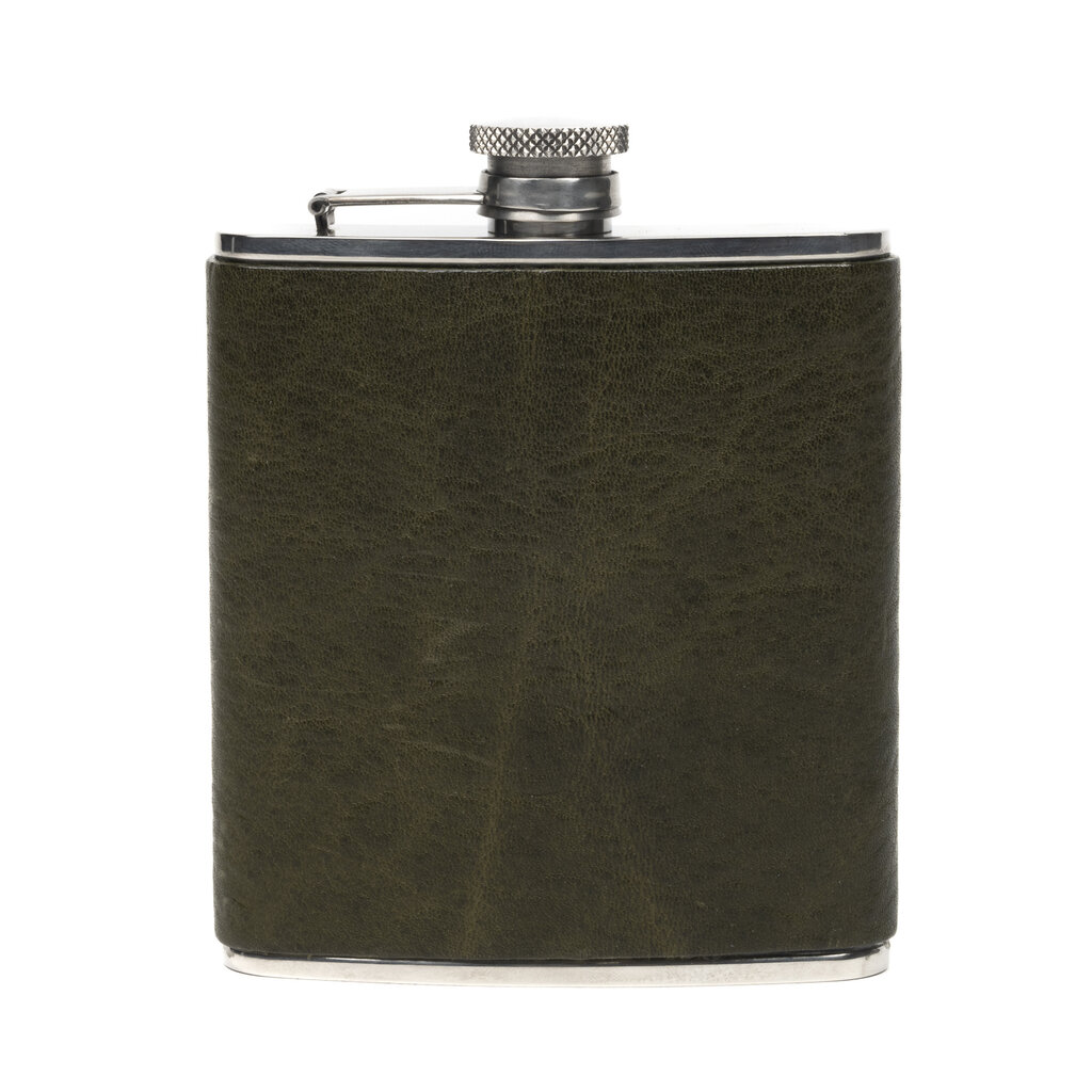 Moore & Giles Leather Wrapped Flask SLATE