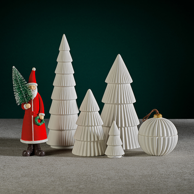Matte White Ceramic Holiday Tree