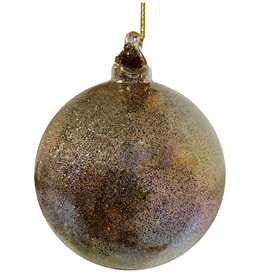 Glass Champagne Glitter Ornament