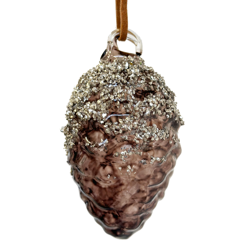 Glass Pinecone Shimmer Ornament