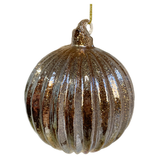 Copper Glitter Glass Ornament