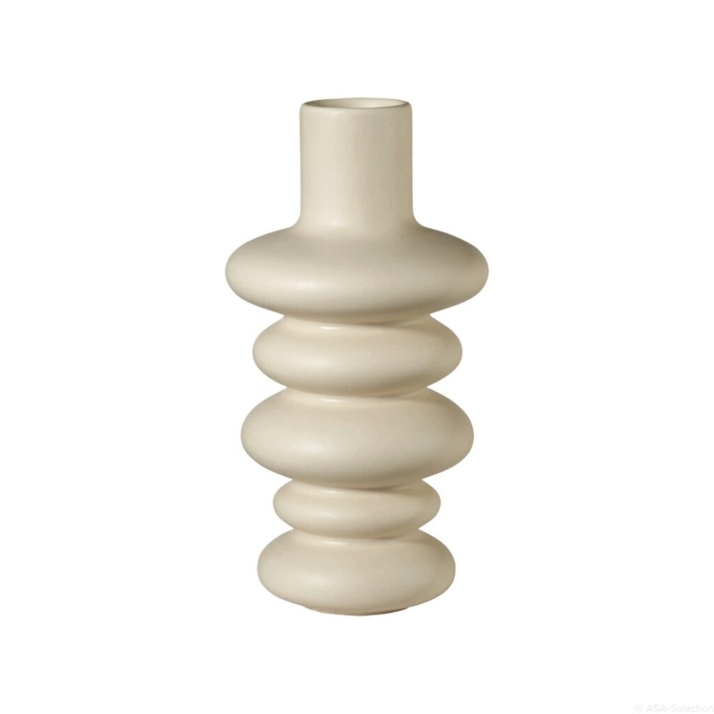 Sculptural Cream Vase