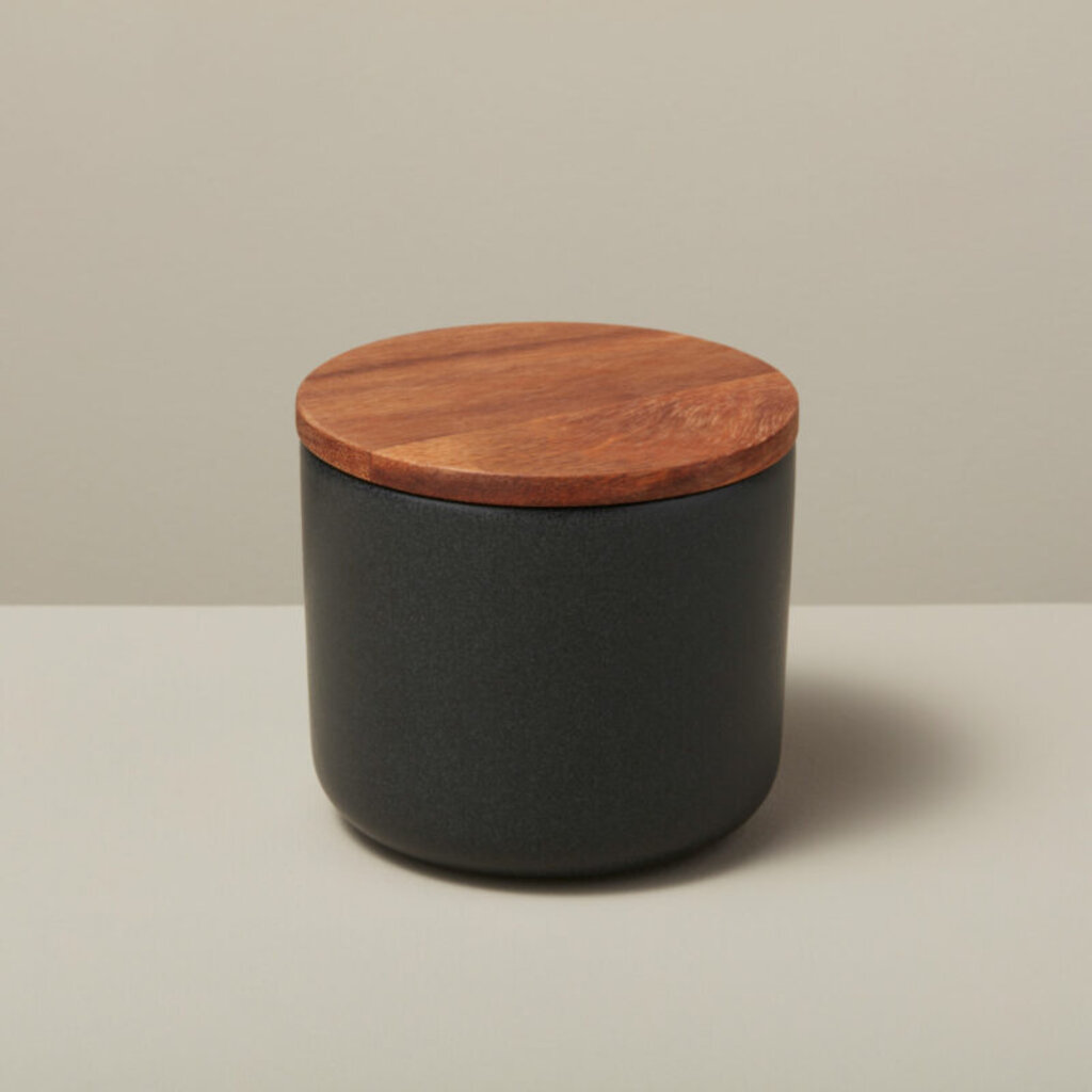 Stoneware Container with Acacia Lid