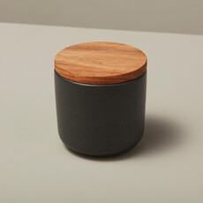 Stoneware Container with Acacia Lid