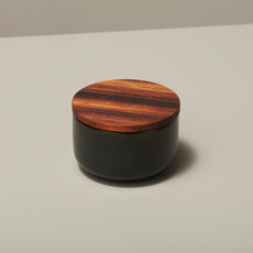 Stoneware Container with Acacia Lid