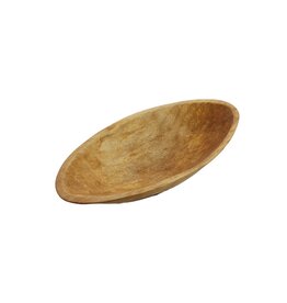 Oval Wood Serving Bowl