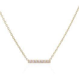 Vale Jewelry 7 Diamond Bar Necklace