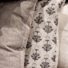 Marigold Graphite Block Print Pillow