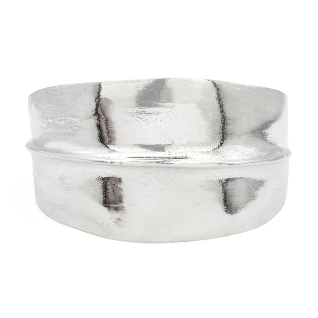 Ladha Silver Wide Ridge Cuff