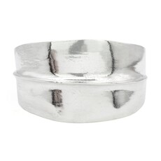 Ladha Silver Wide Ridge Cuff
