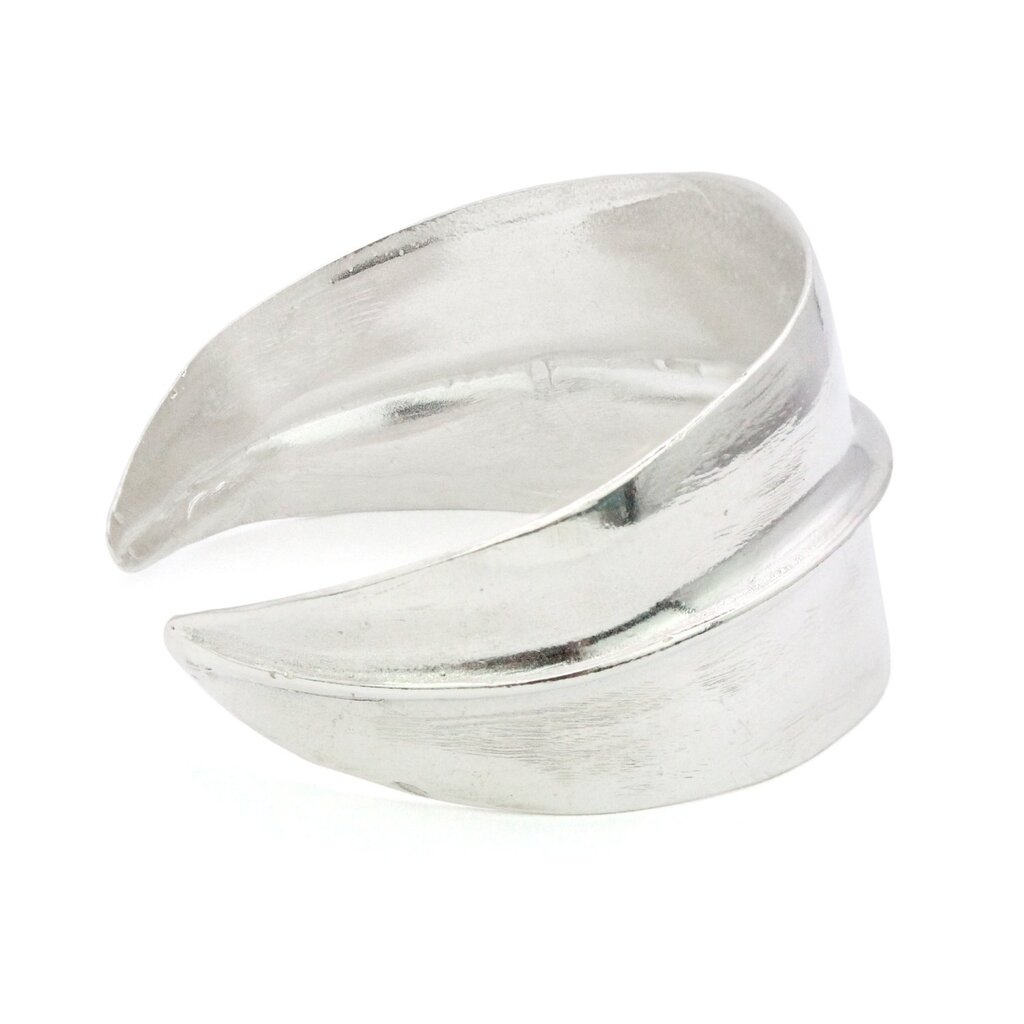 Ladha Silver Wide Ridge Cuff