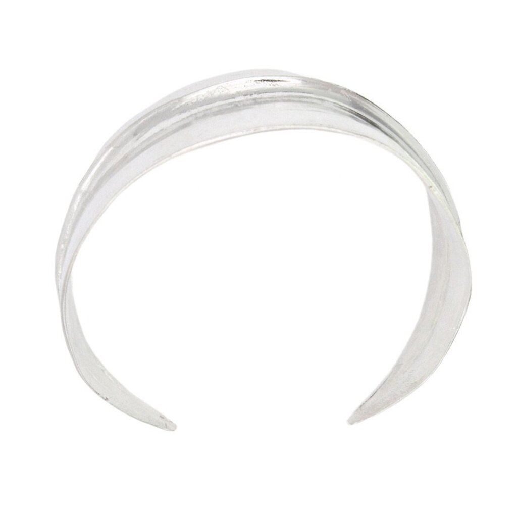 Ladha Silver Wide Ridge Cuff