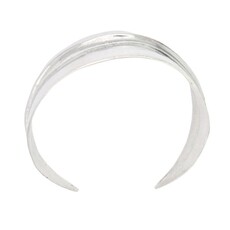 Ladha Silver Wide Ridge Cuff