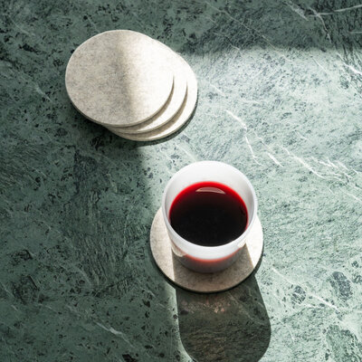 Graf Lantz Round Felt Coaster (Set of 4)