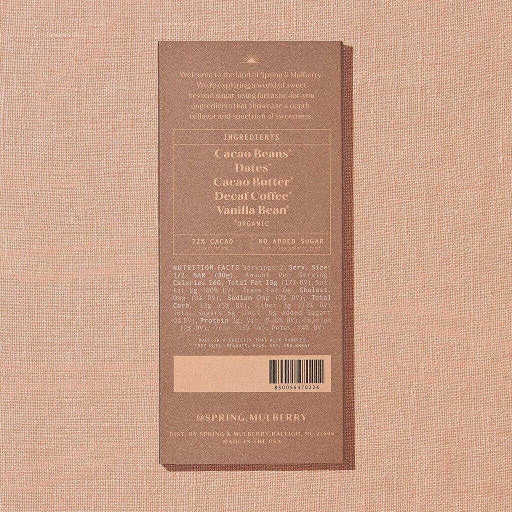 Spring & Mulberry Spring & Mulberry Date-Sweetened Dark Chocolate