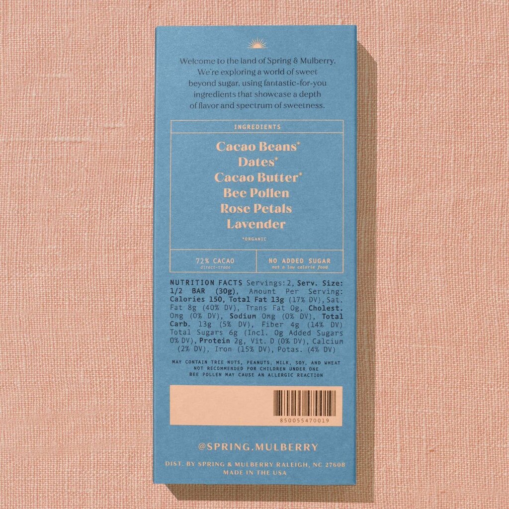 Spring & Mulberry Spring & Mulberry Date-Sweetened Dark Chocolate