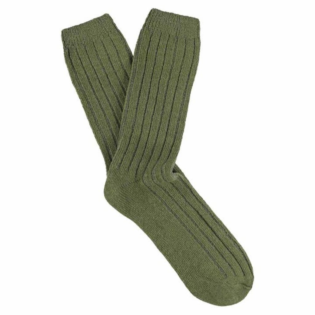 Unisex Cashmere Blend Solid Crew Socks
