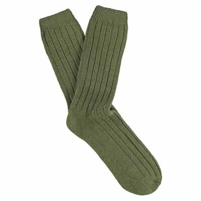 Unisex Cashmere Blend Solid Crew Socks