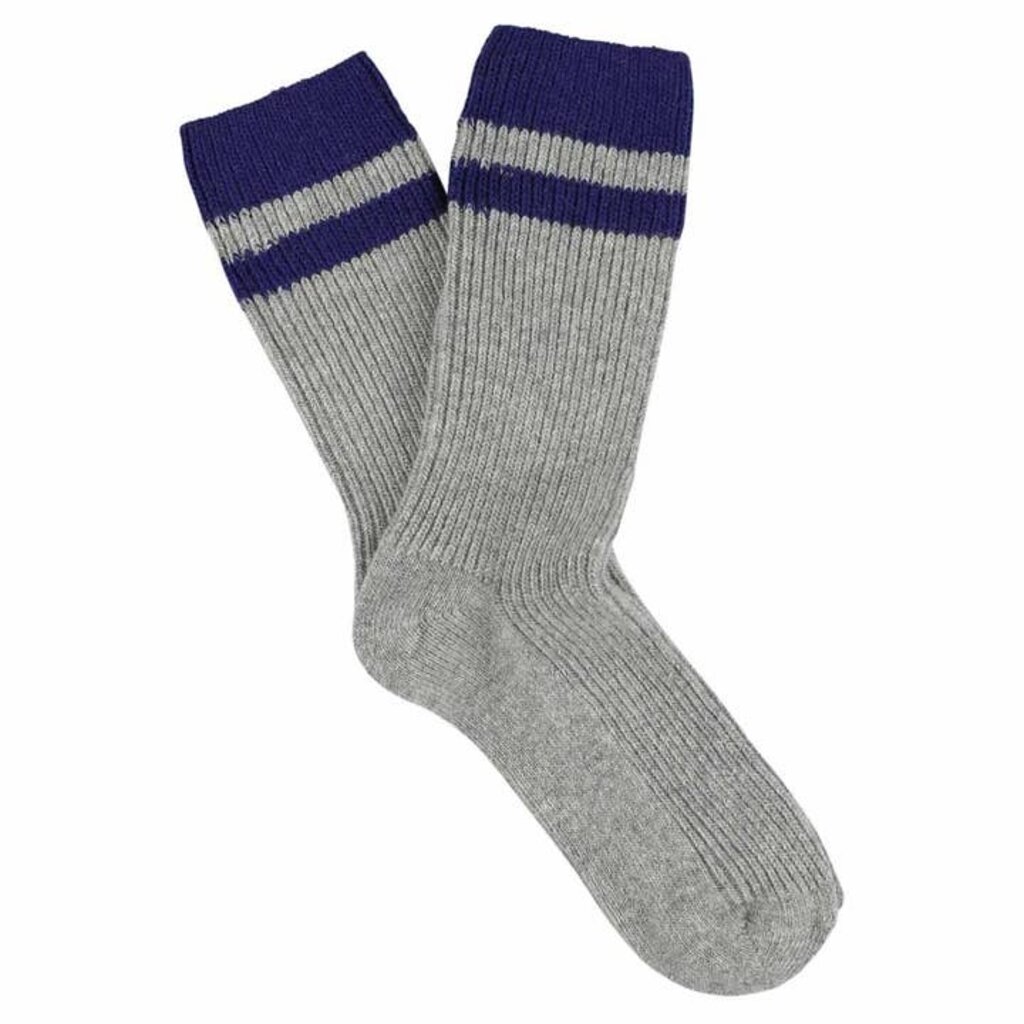 Unisex Cashmere Blend Stripe Socks