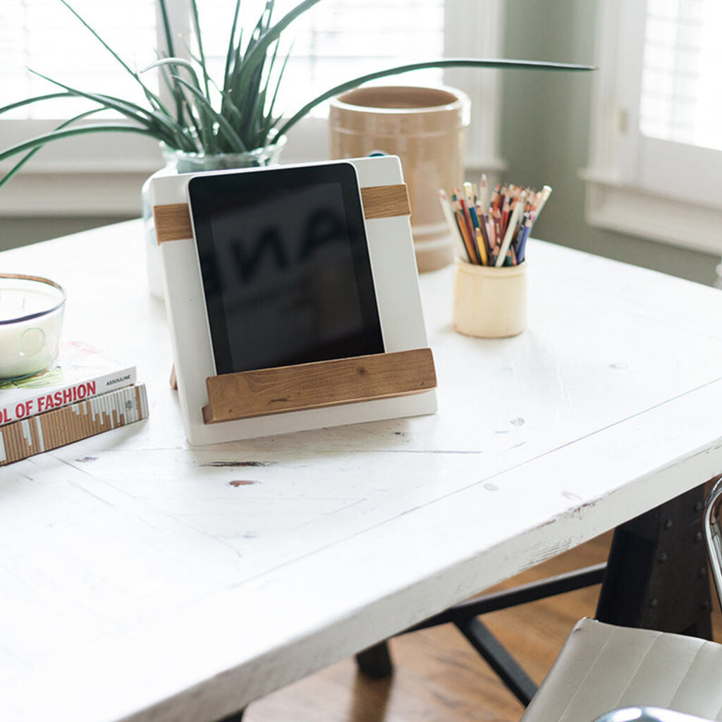 White Mod iPad/Cookbook Holder