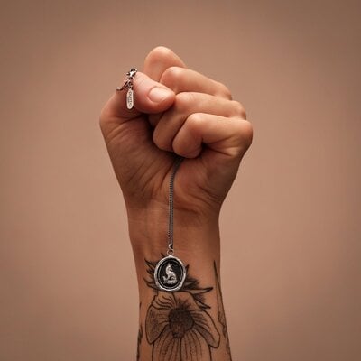 Pyrrha Trust in Yourself Silver Talisman Necklace