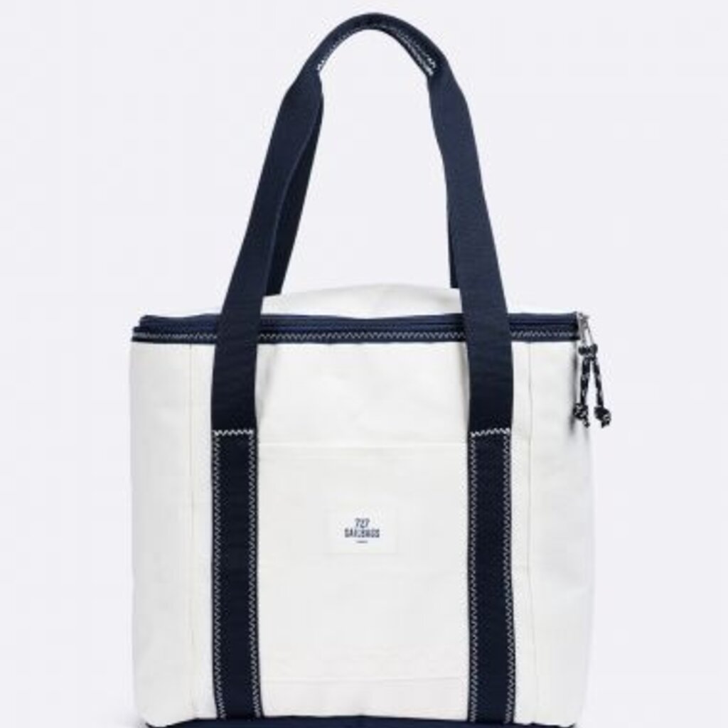 727 Sailbags Recycled Sail Soft Cooler Bag White/Navy