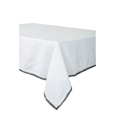 Stitched Edge Linen Tablecloth