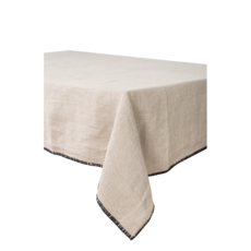 Stitched Edge Linen Tablecloth