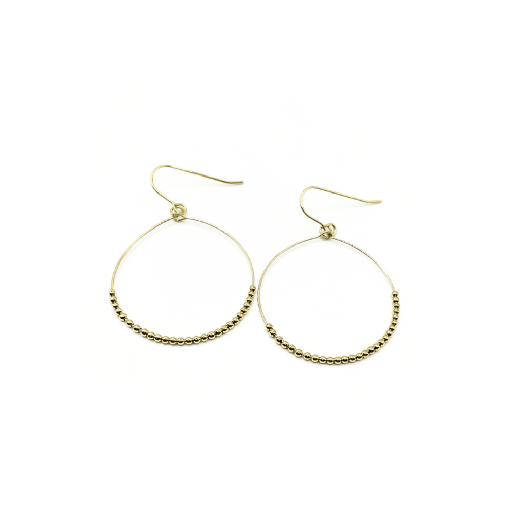 Simple Beaded Hoops