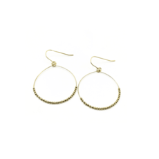 Simple Beaded Hoops