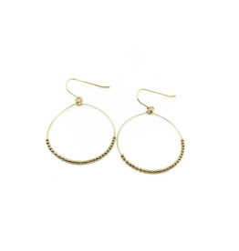 Simple Beaded Hoops