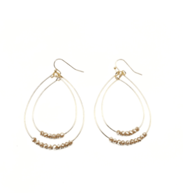 Double Teardrop Crystal Hoops