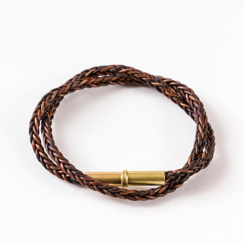 Flint Braided Leather Bracelet