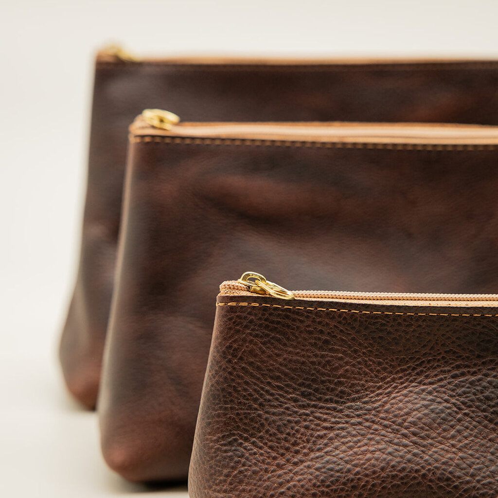 Handcrafted Leather Cosmetic Bag