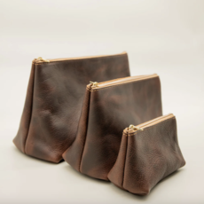 Handcrafted Leather Cosmetic Bag