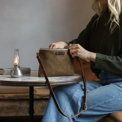 Red House Waxed Canvas Mini Crossbody