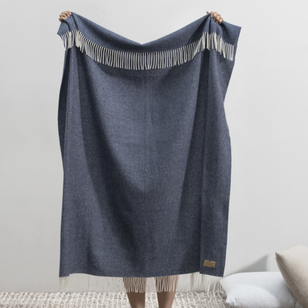 Pinstripe Throw Cashmere/Lambswool